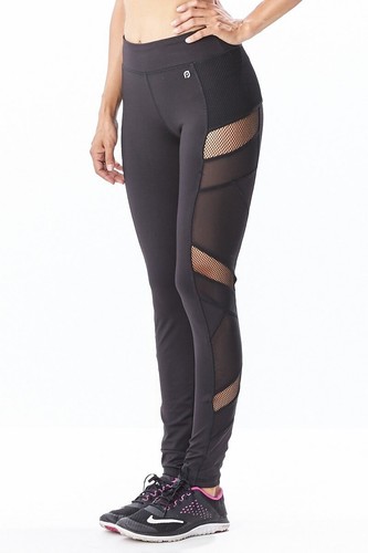 Sexy black mesh leggings - black,